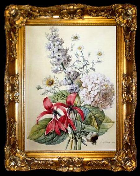 framed  unknow artist Still life floral, all kinds of reality flowers oil painting  114, ta009-2